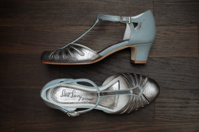 High padding, soft footbed, handmade, full leather, comfortable ladies sandal, mid heel shoe, silver