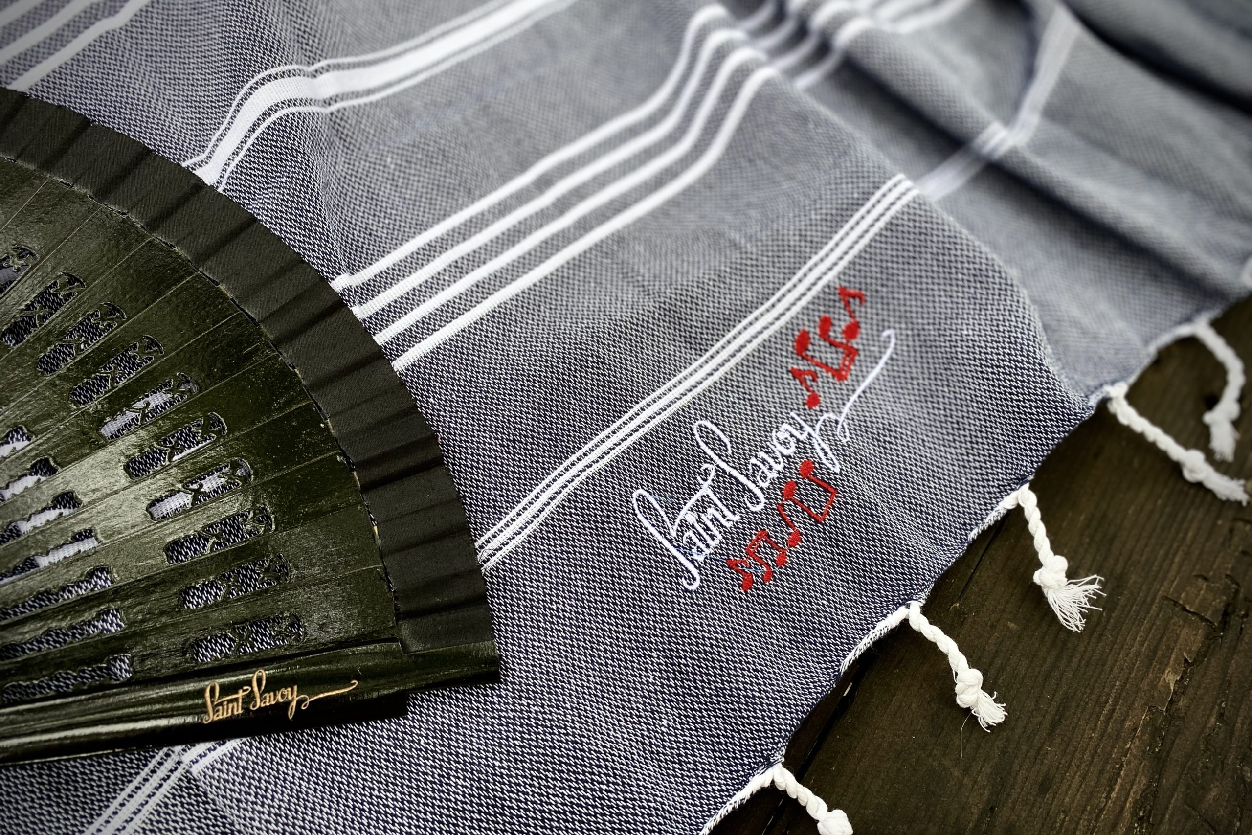 Vintage Baumwolltuch Grand Schwarz – Bild 2