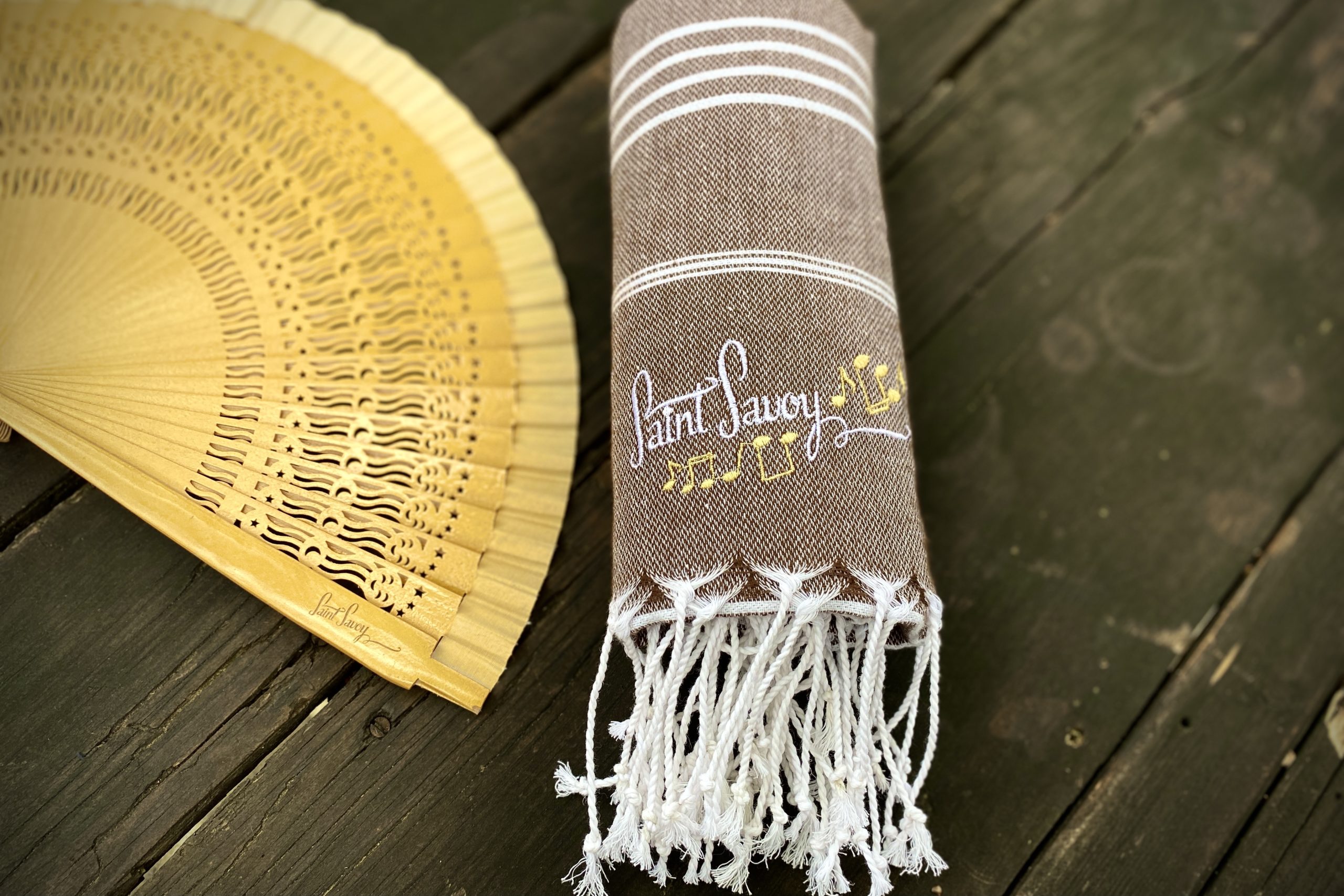 Vintage Baumwolltuch Grand Braun – Bild 3