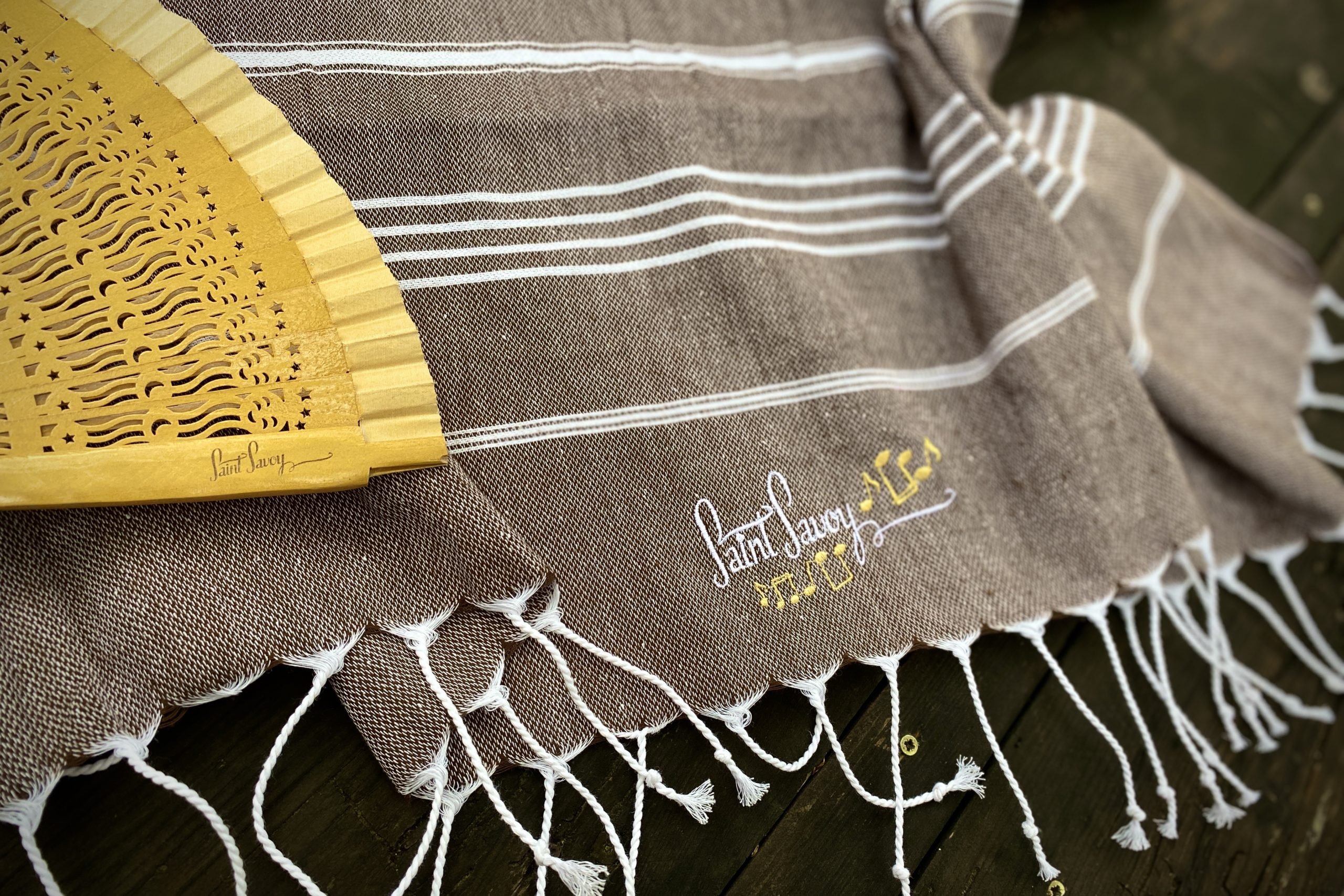 Vintage Baumwolltuch Grand Braun – Bild 2