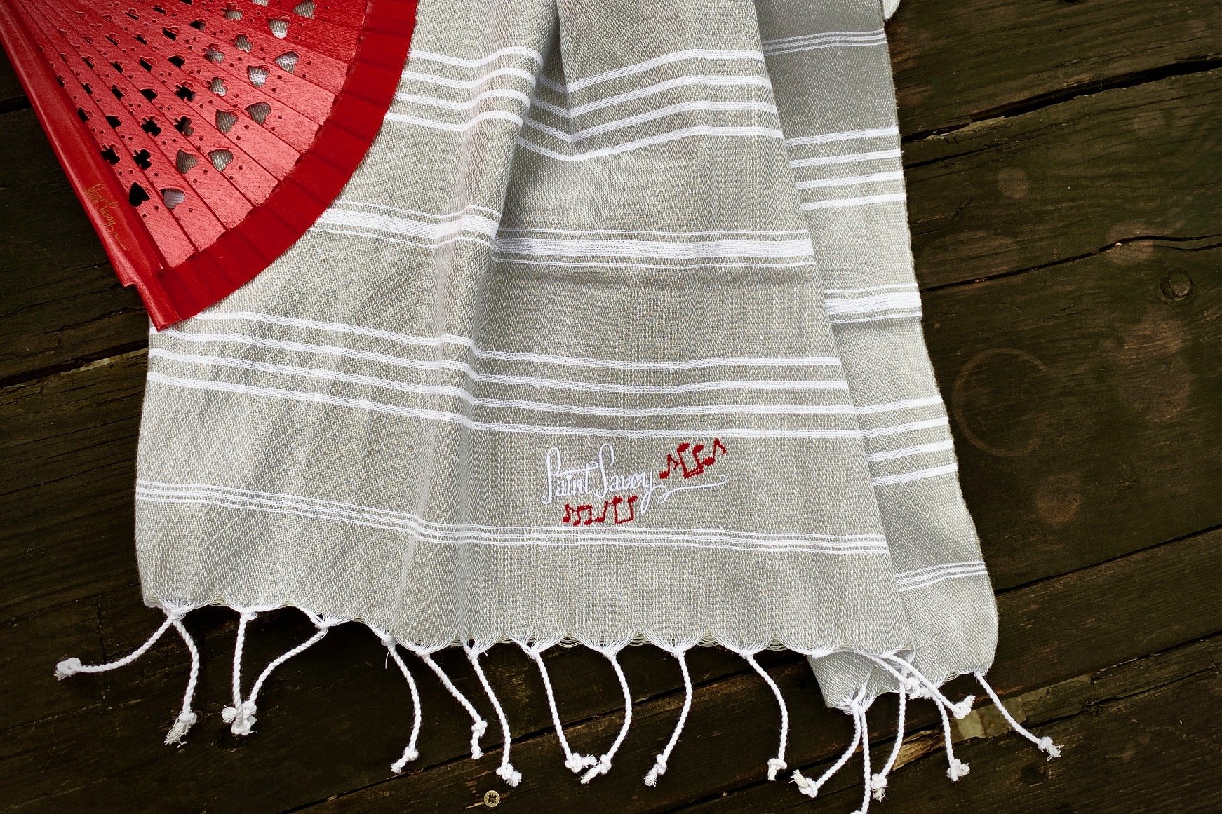 Vintage Baumwolltuch Petit Grau – Bild 2