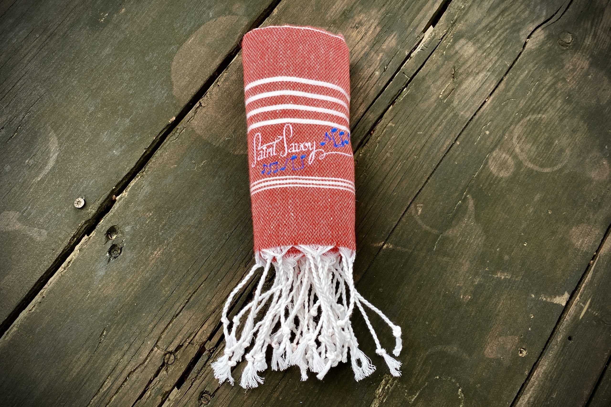 Vintage Baumwolltuch Petit Rot