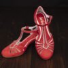 Riviera Boudoir Red Suede with Metallic Accents High Heel ladies shoe