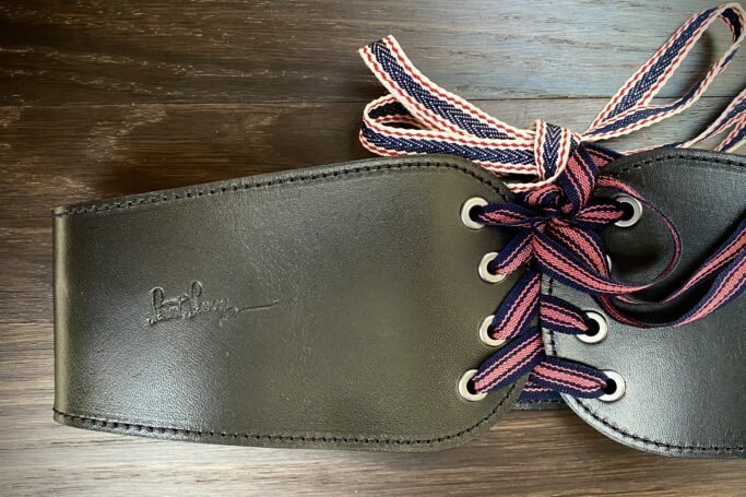 Black Corset Belt with Lacing