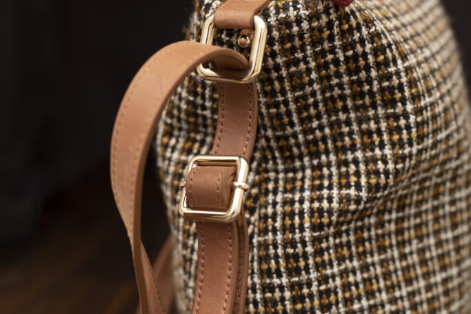 Retro Style Handbag, Rucksack, Laptop bag, Tweed Vintage purse