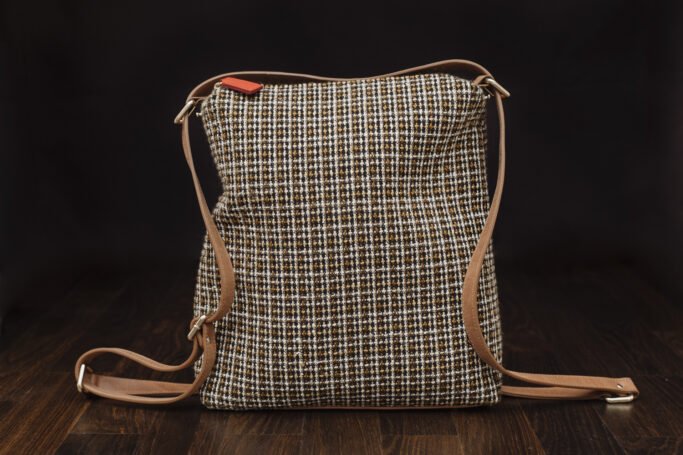 Vintage inspired, retro style bag, Backpack, Laptop size, tote bag, convertible bag