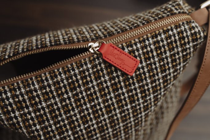 Retro Style Handbag, Rucksack, Laptop bag, Tweed Vintage purse