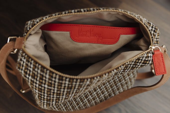 Retro Style Handbag, Rucksack, Laptop bag, Tweed Vintage purse