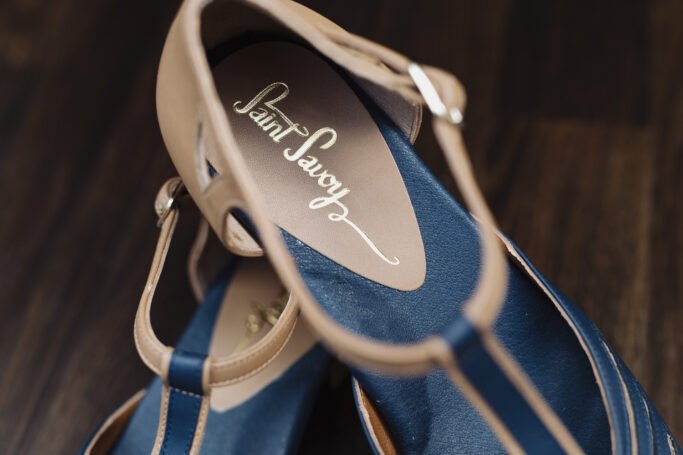 Flat Vintage Retro Shoe RIVIERA FLAT navy blue brown leather