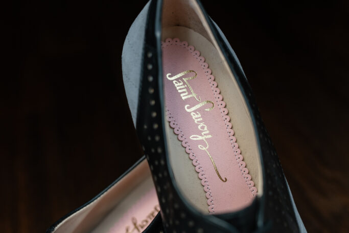 Black and grey 1930s, 1940s, 1950s retro design comfortable shoe. Vintage style, rockabilly , swing dance shoes