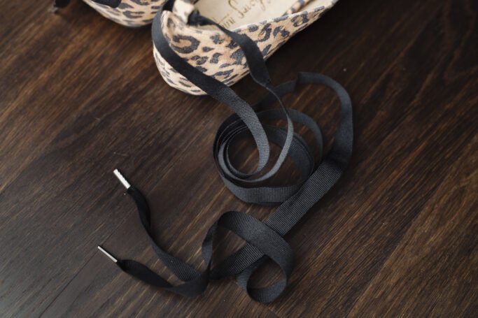 Ribbon Ballerina Leopard Cheetah Vintage Retro Shoe Flat