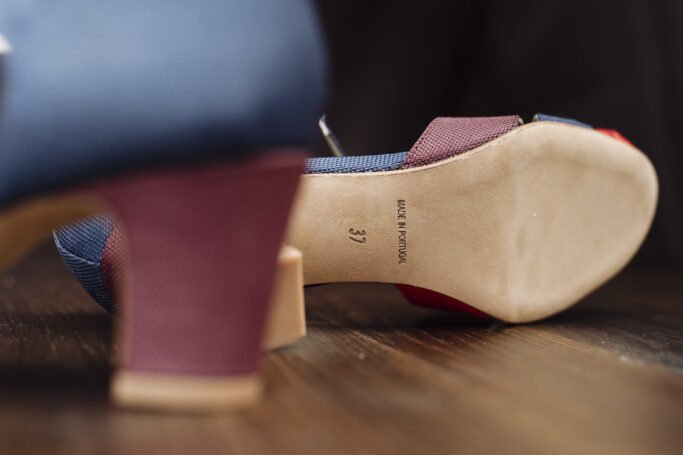 Retro style vegan heels ladies shoes