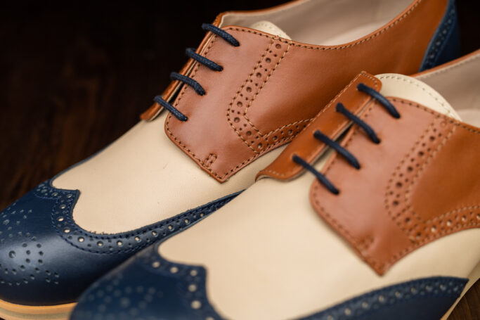 Leather shoe swing dance boogie Lindy Hop rubber soles