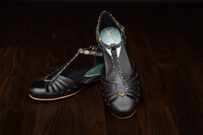 Riviera Flat Eco Non leather vegan shoes vintage style retro ladies shoes