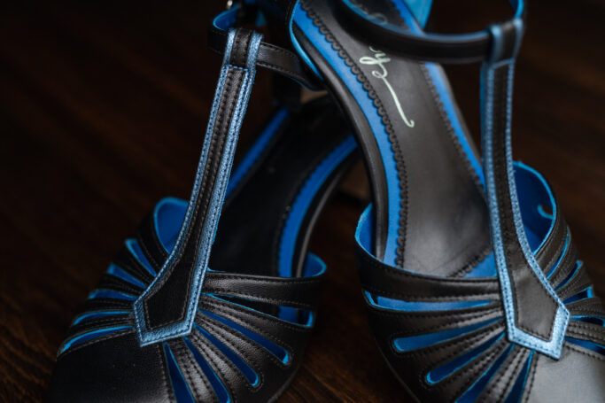 Handmade leather shoes for ladies for dancing and vintage styling, 5cm heel