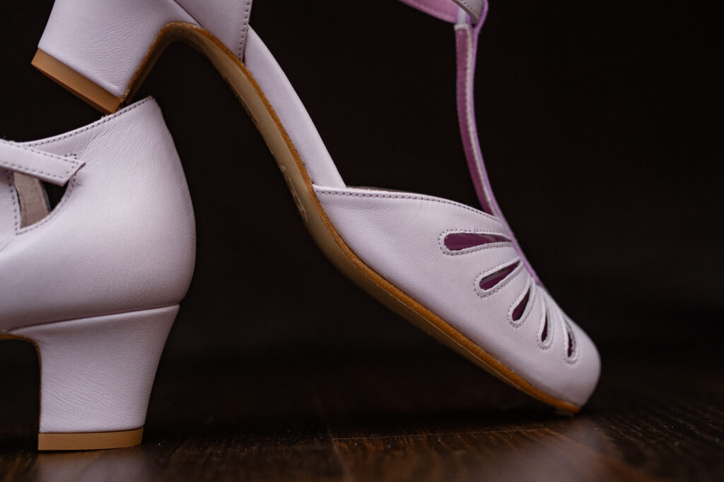 The Riviera Lace-Up Crystal Strap Heels