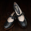 Retro shoes with short heels, soft padded footbed, ethical production, hand made in Europe, Worldwide shipping