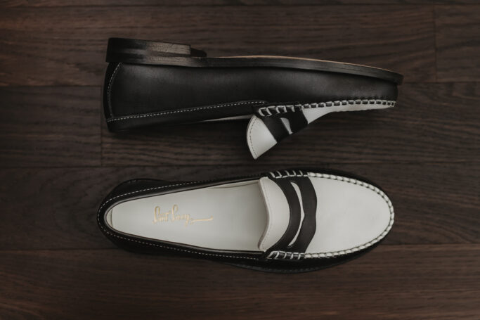 Black and White leather, Retro mens shoe, Ladies shoe, 1920s, 1930s, 1940s, 1950s