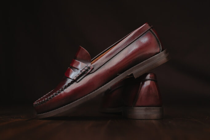 Oxblood color, dark red, Burgundy leather, Retro mens shoe, Ladies shoe, 1920s, 1930s, 1940s, 1950s