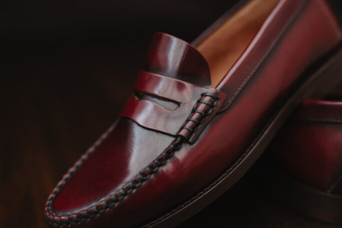 Oxblood color, dark red, Burgundy leather, Retro mens shoe, Ladies shoe, 1920s, 1930s, 1940s, 1950s