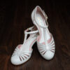 Riviera White, mid heel 4cm heel hight, wedding shoes, dance shoes, vintage shoes, retro shoe, bridal shoe, lindy hop shoe, swing dance shoes, Balboa