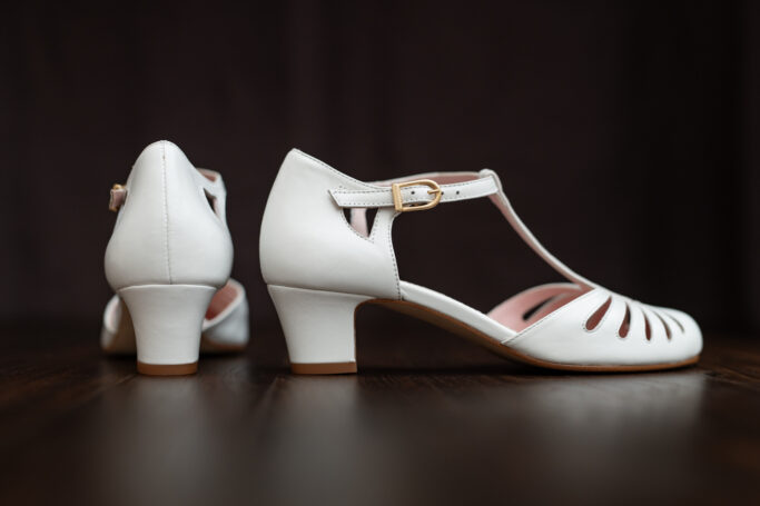 Vintage inspired, retro revival footwear, sizes 35 to 43, ladies wedding shoes, white heels, comfort bridal shoes, comfortable heels