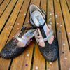 GRAND PRIX PARTY shoes, flat vintage T-strap shoes, Dance shoes, retro shoes