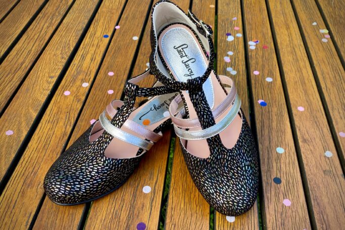 GRAND PRIX PARTY shoes, flat vintage T-strap shoes, Dance shoes, retro shoes