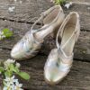 GRACE Shine shoe. Metallic vintage style shoe, Gold and silver womens shoes, retro heels, dance shoes