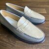 Grey, two-tone shoes, retro, unisex, Vintage Loafers, soft leather shoes, handmade . Made in Europe