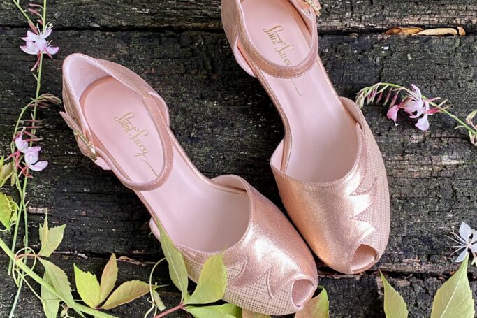 Leather ladies shoes, made in Europe, comfortable fit, wide heel, padded footbed EDEN ROSE shoes, vintage style shoes, dance shoes